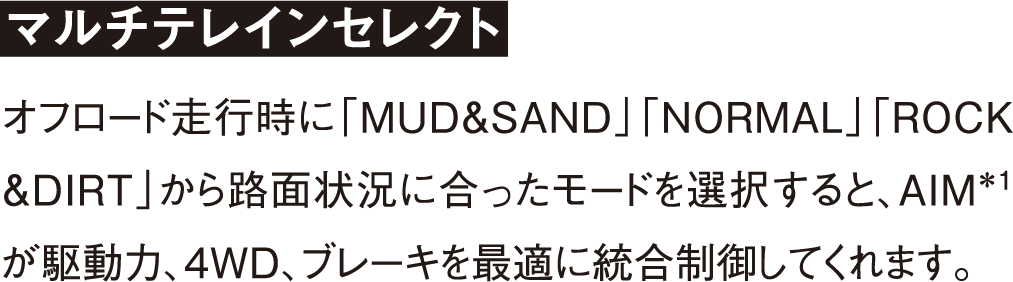 マルチテレインセレクト